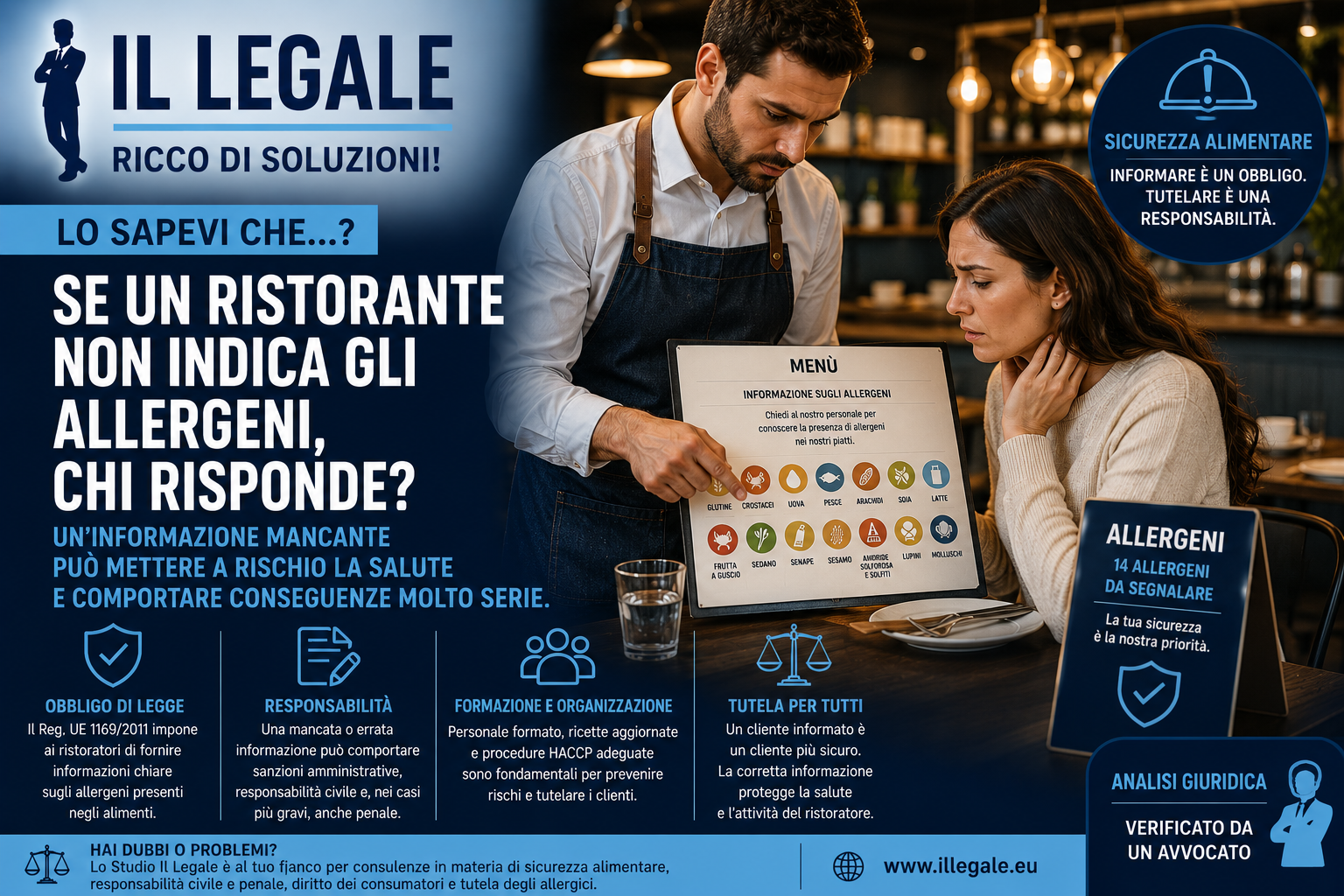 🍽️ Se un ristorante non indica gli allergeni, chi risponde?