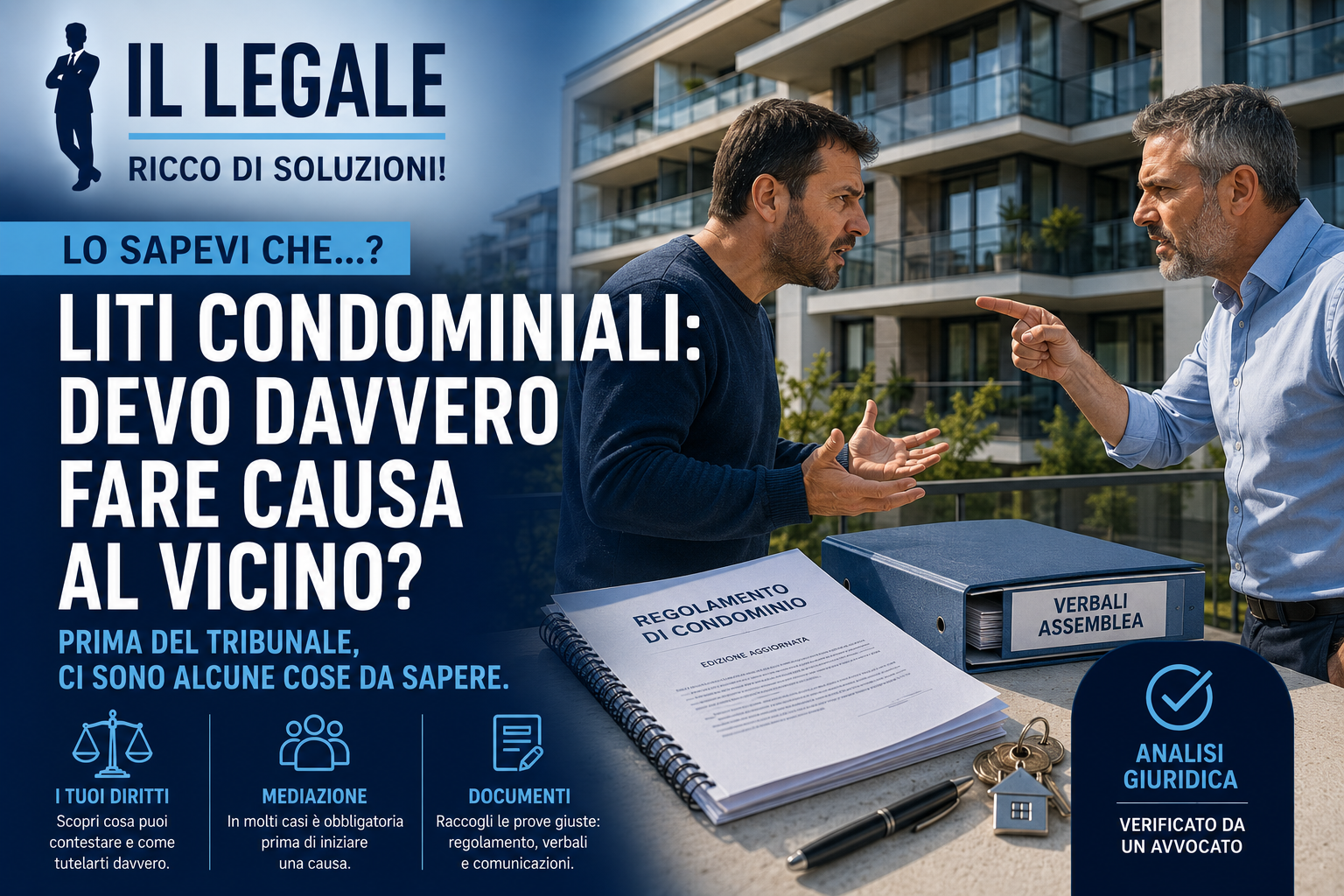 🏫 Liti condominiali: devo davvero fare causa al vicino?