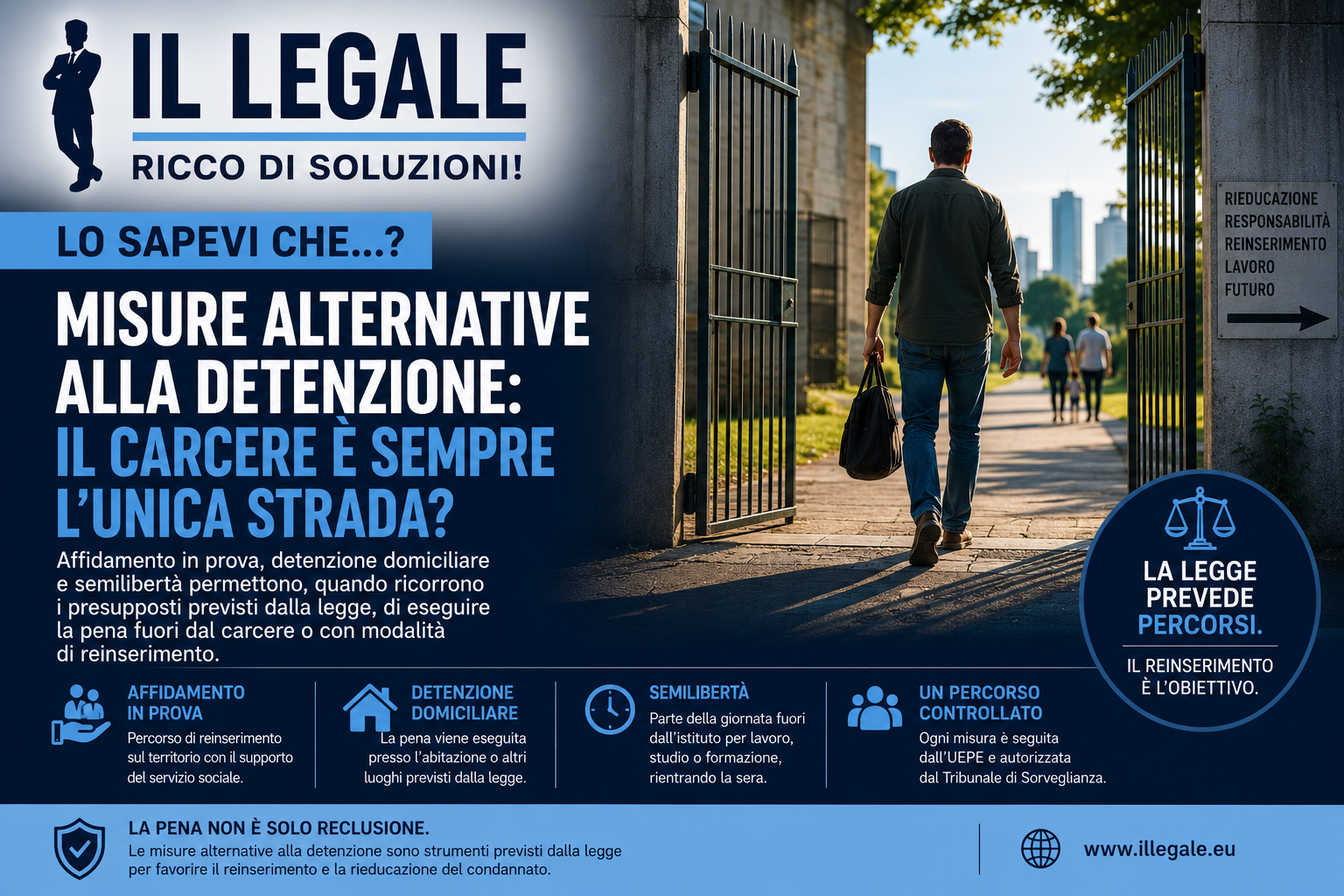 ⚖️ Misure alternative alla detenzione: il carcere è sempre l’unica strada?